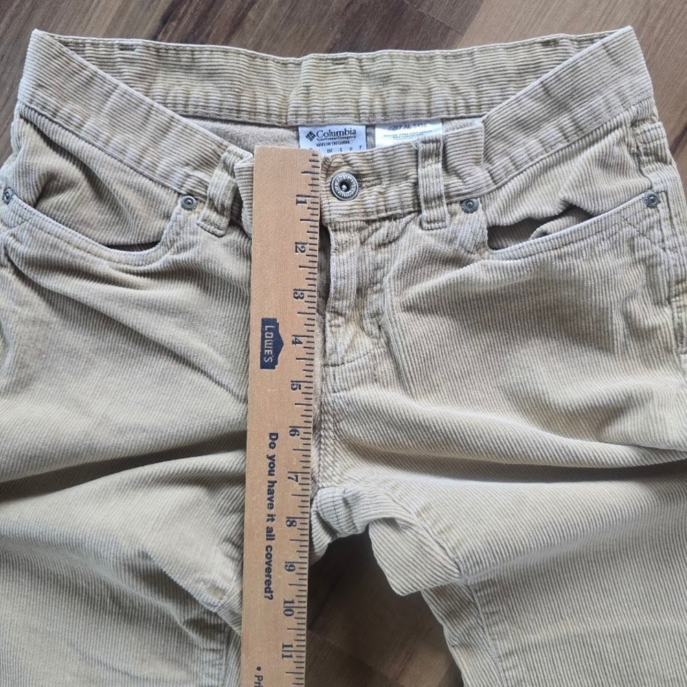 Columbia Corduroy Pants Women 4 Tan Straight Leg Stretch Gorpcore Hiking Utility - Picture 4 of 11